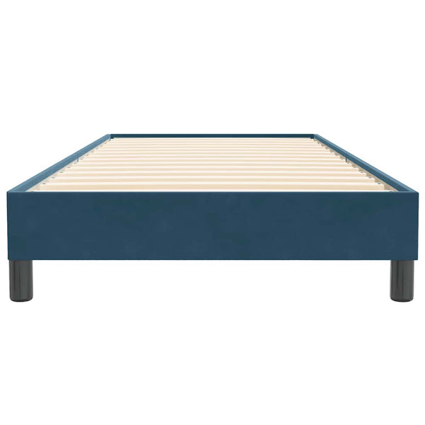Boxspringbett 90x220 cm Dunkelblau Samt