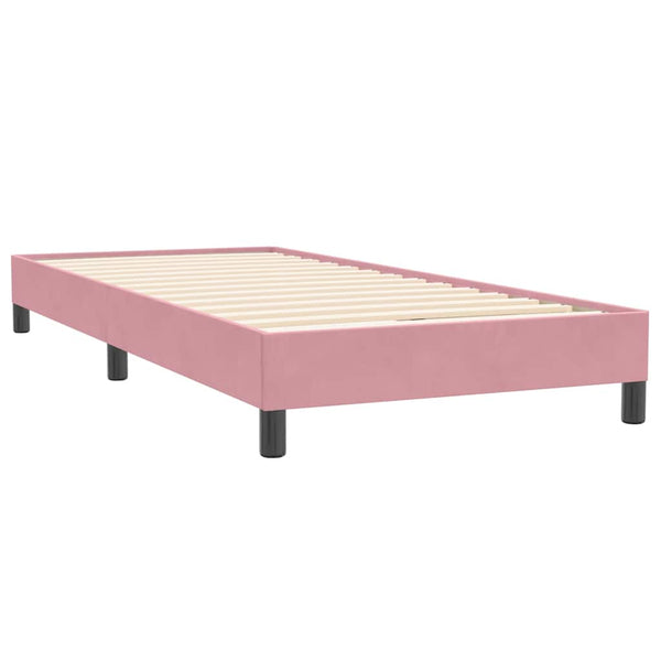 Boxspringbett Rosa 90x220 cm Samt Ohne Matratze