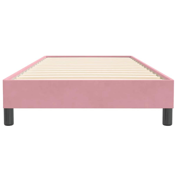 Boxspringbett Rosa 90x220 cm Samt Ohne Matratze