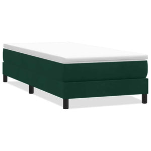 Boxspringbett Dunkelgrün 100x220 cm Samt