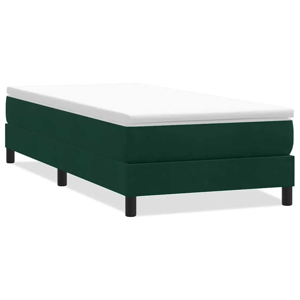 Boxspringbett Dunkelgrün 100x220 cm Samt