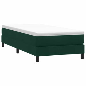 Boxspringbett Dunkelgrün 100x220 cm Samt