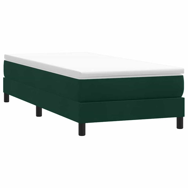 Boxspringbett Dunkelgrün 100x220 cm Samt