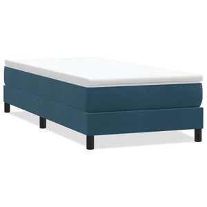Boxspringbett Dunkelblau 100x220 cm Samt