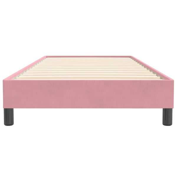 Boxspringbett Rosa 100x220 cm Samt Ohne Matratze