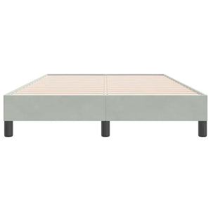 Boxspringbett 120x220 cm Hellgrau Samt