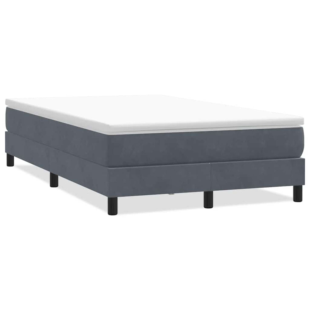 Boxspringbett Dunkelgrau 120x220 cm Samt