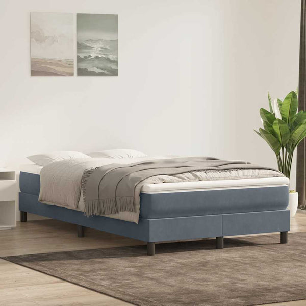 Boxspringbett Dunkelgrau 120x220 cm Samt
