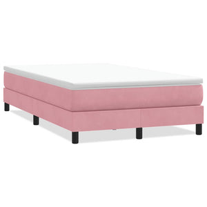 Rosa Boxspringbett 120x220 cm Samt Ohne Matratze