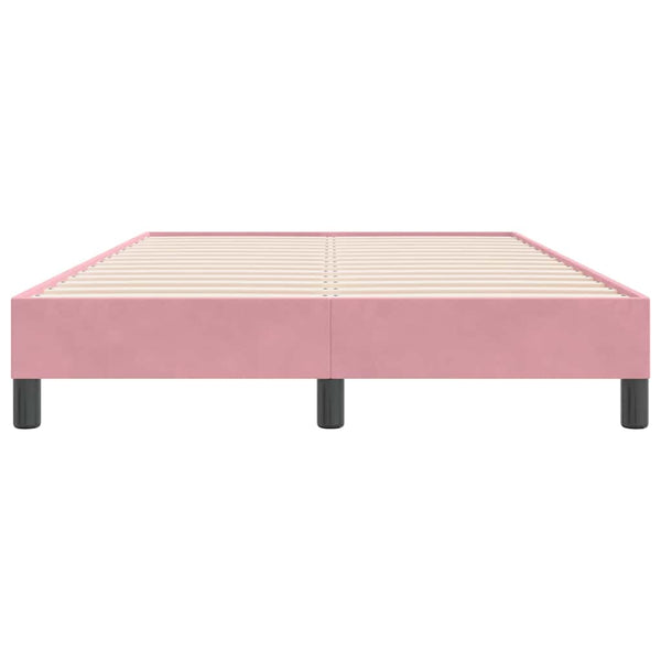 Rosa Boxspringbett 120x220 cm Samt Ohne Matratze