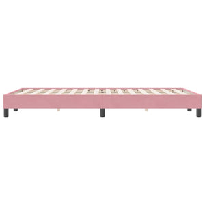 Rosa Boxspringbett 120x220 cm Samt Ohne Matratze