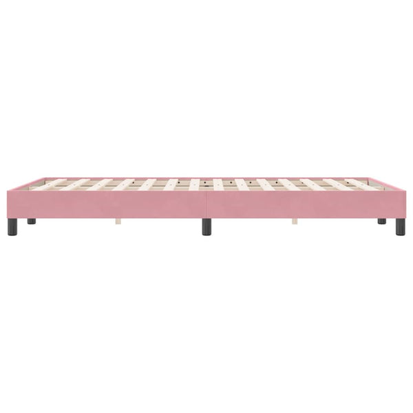 Rosa Boxspringbett 120x220 cm Samt Ohne Matratze