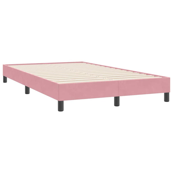 Rosa Boxspringbett 120x220 cm Samt Ohne Matratze