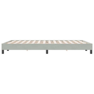 Boxspringbett 140x220 cm Hellgrau Samt