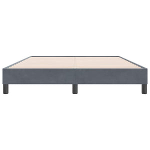 Boxspringbett 140x220 cm Dunkelgrau Samt
