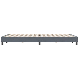 Boxspringbett 140x220 cm Dunkelgrau Samt