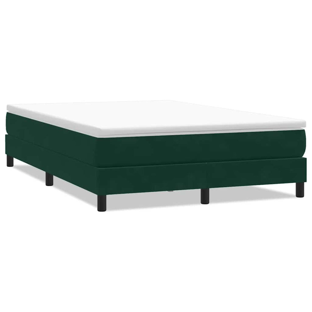 Boxspringbett Dunkelgrün 140x220 cm Samt