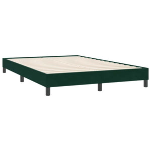Boxspringbett Dunkelgrün 140x220 cm Samt
