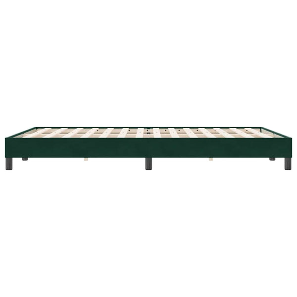 Boxspringbett Dunkelgrün 140x220 cm Samt