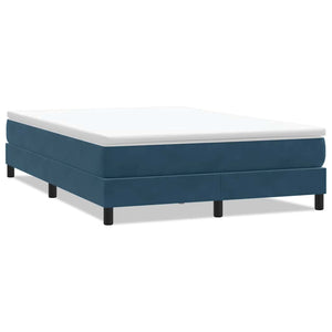 Boxspringbett Dunkelblau 140x220 cm Samt