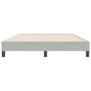 Boxspringbett 160x220 cm Hellgrau Samt