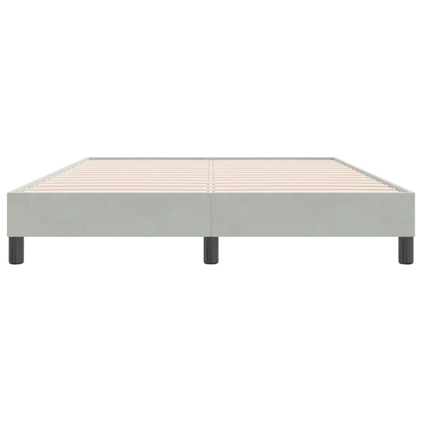 Boxspringbett 160x220 cm Hellgrau Samt
