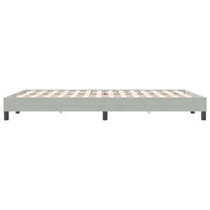 Boxspringbett 160x220 cm Hellgrau Samt