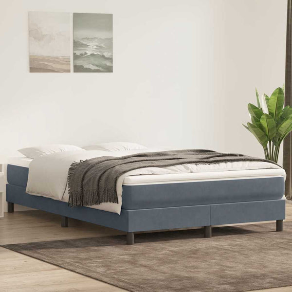 Boxspringbett Dunkelgrau 160x220 cm Samt