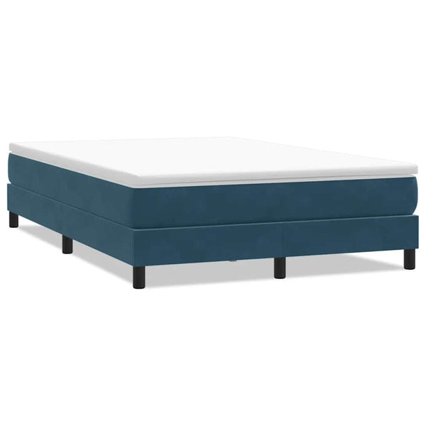 Boxspringbett Dunkelblau Samt 160x220 cm (Ohne Matratze)