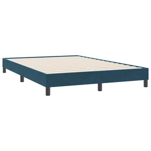 Boxspringbett Dunkelblau Samt 160x220 cm (Ohne Matratze)