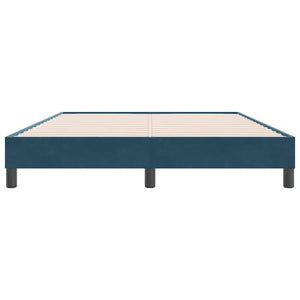 Boxspringbett Dunkelblau Samt 160x220 cm (Ohne Matratze)