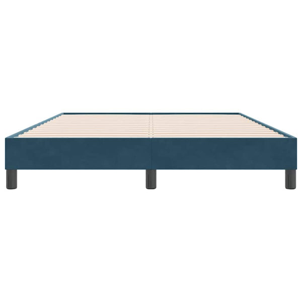 Boxspringbett Dunkelblau Samt 160x220 cm (Ohne Matratze)