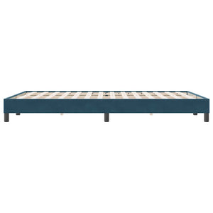 Boxspringbett Dunkelblau Samt 160x220 cm (Ohne Matratze)