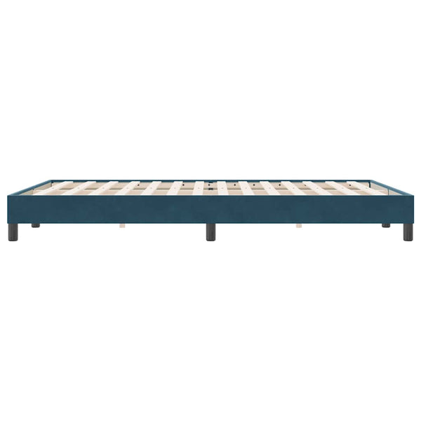 Boxspringbett Dunkelblau Samt 160x220 cm (Ohne Matratze)