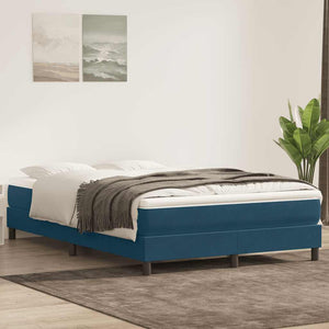 Boxspringbett Dunkelblau Samt 160x220 cm (Ohne Matratze)