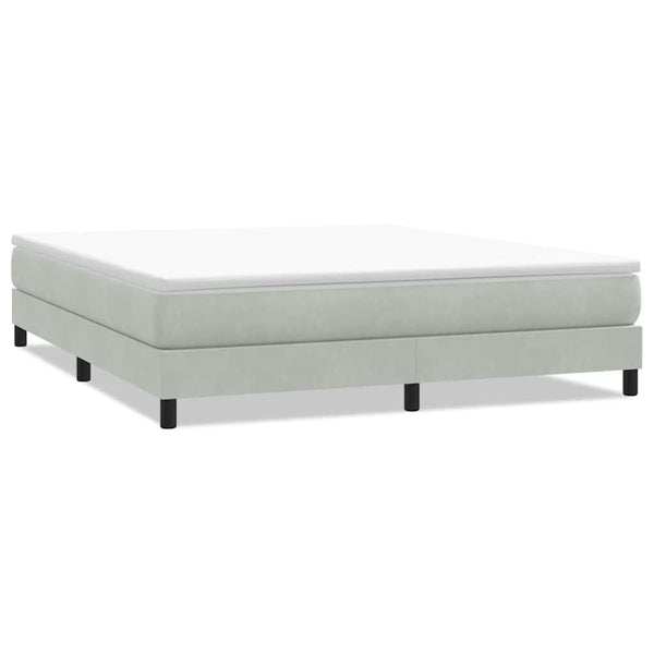 Boxspringbett Hellgrau 180x220 cm Samt