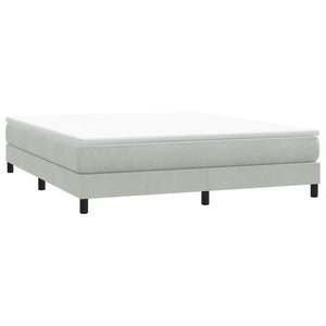 Boxspringbett Hellgrau 180x220 cm Samt