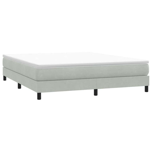 Boxspringbett Hellgrau 180x220 cm Samt