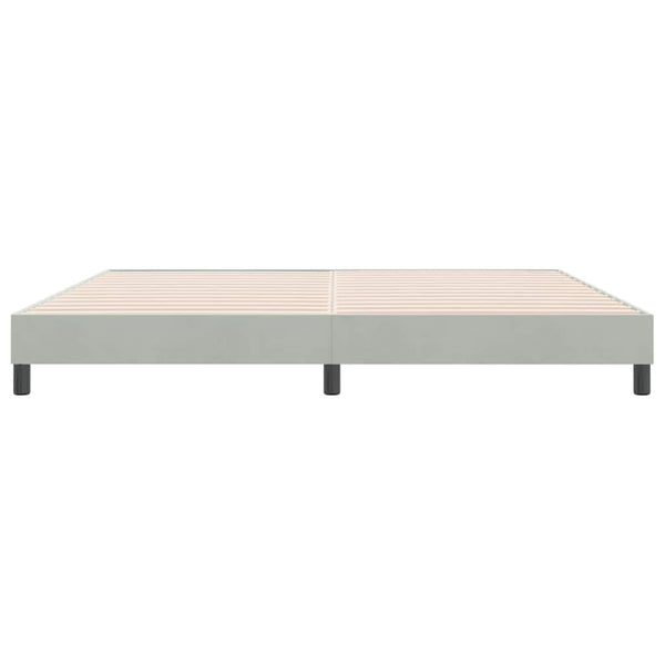 Boxspringbett Hellgrau 180x220 cm Samt