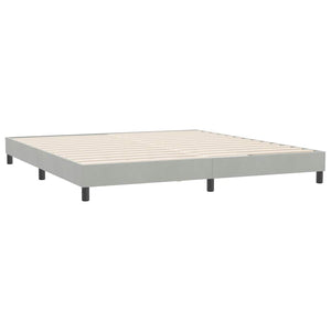 Boxspringbett Hellgrau 180x220 cm Samt