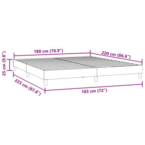Boxspringbett Hellgrau 180x220 cm Samt
