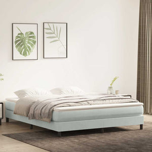 Boxspringbett Hellgrau 180x220 cm Samt