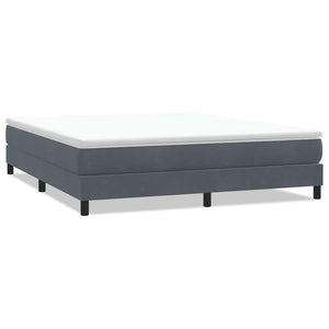 Boxspringbett Dunkelgrau 180x220 cm Samt