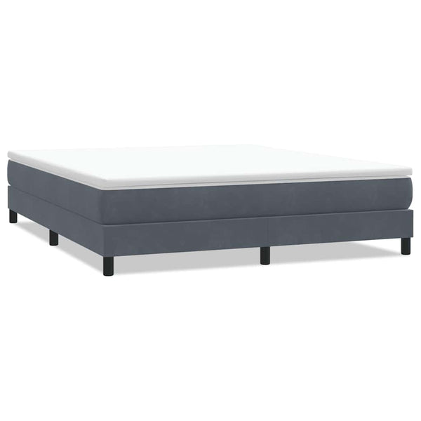 Boxspringbett Dunkelgrau 180x220 cm Samt