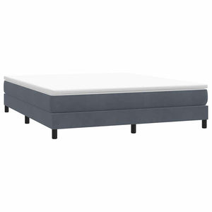 Boxspringbett Dunkelgrau 180x220 cm Samt