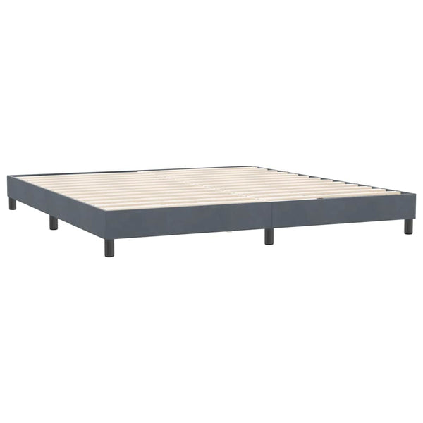 Boxspringbett Dunkelgrau 180x220 cm Samt