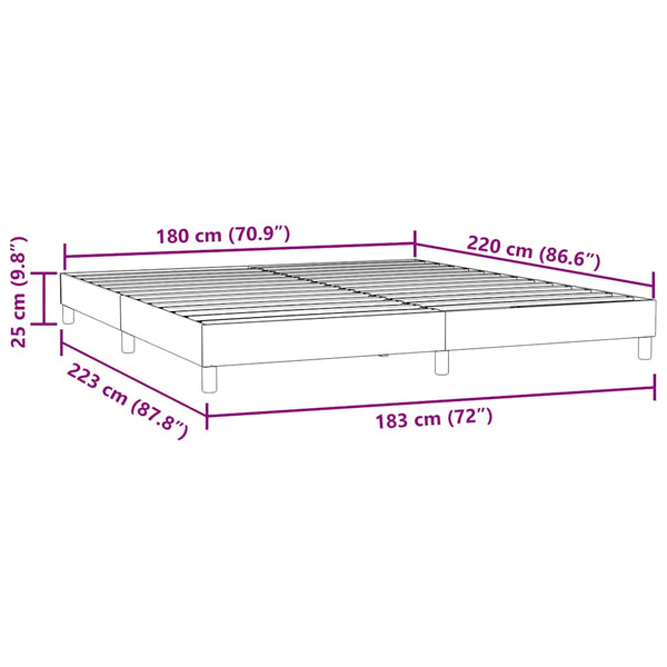 Boxspringbett Dunkelgrau 180x220 cm Samt
