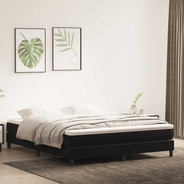 Boxspringbett Schwarz 180x220 cm Samt