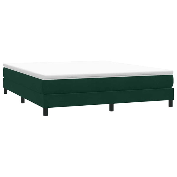 Boxspringbett Dunkelgrün 180x220 cm Samt