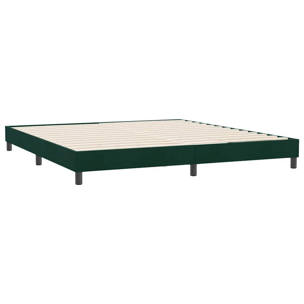 Boxspringbett Dunkelgrün 180x220 cm Samt